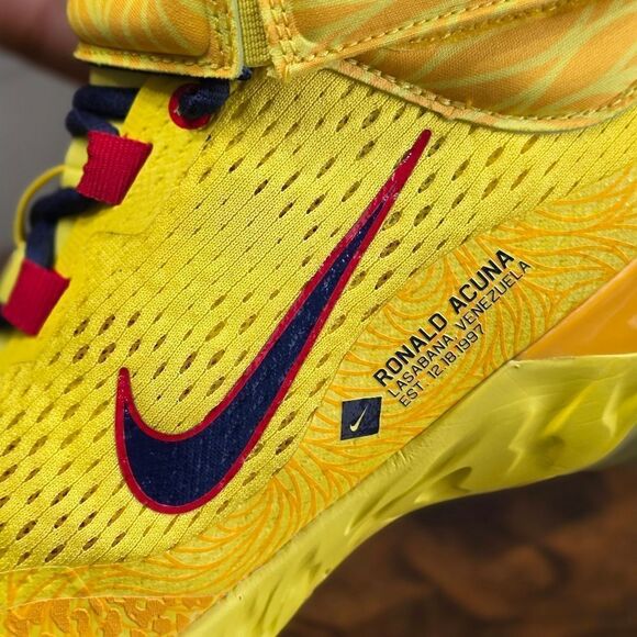 Nike Alpha Huarache Elite 4 Ronald Acuna Baseball Cleat Men\'s 14 Gold FZ3466-700 main image 4